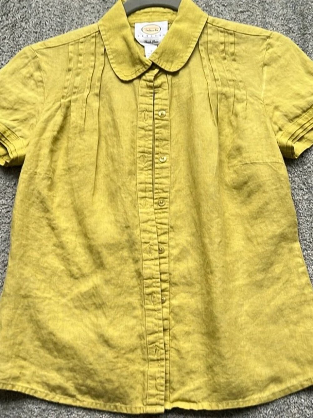 Talbots Irish line short sleeves button down shirt